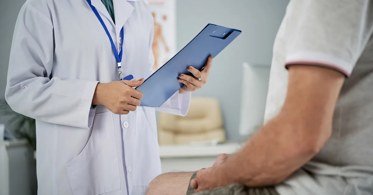 medica explicando o resultado de