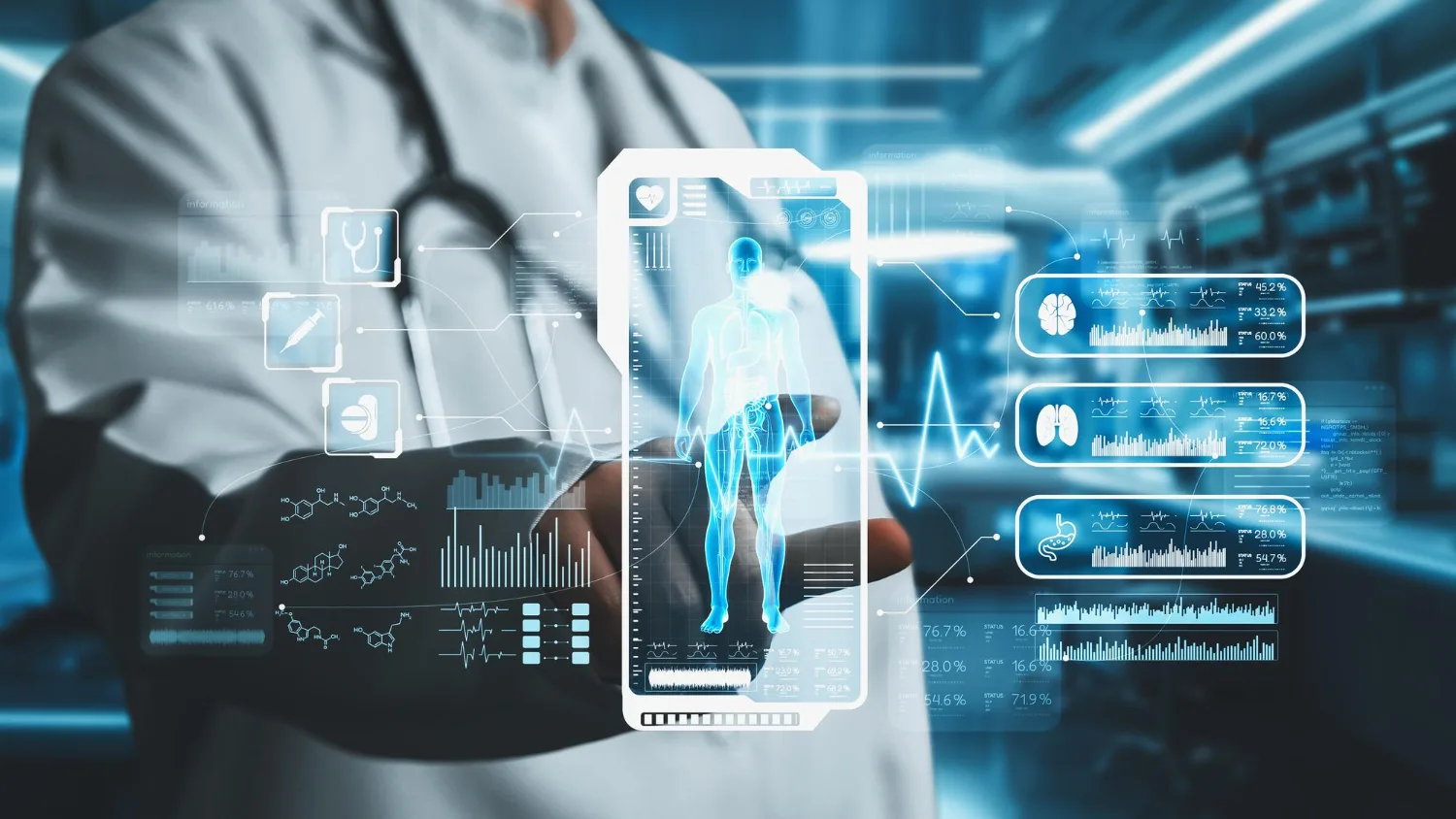 imagem conceito de um hospital inteligente
